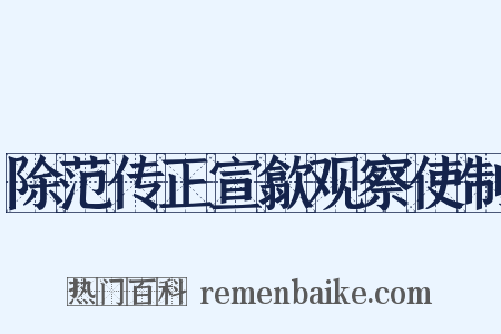 除范传正宣歙观察使制是什么意思的图片